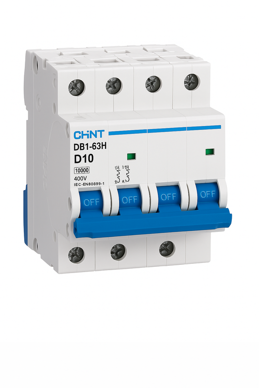 MCB 3 pole 10A type D 10kA