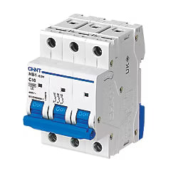 MCB 3 pole 16A type C 10kA
