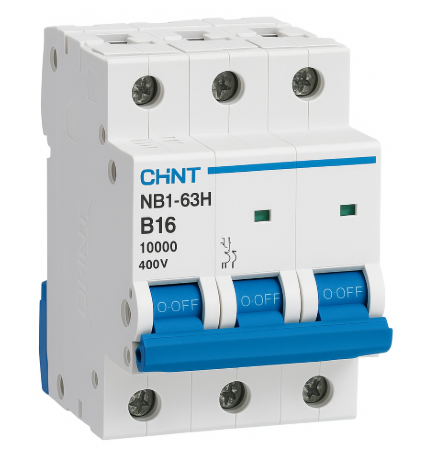 MCB 3 pole 16A type B 10kA