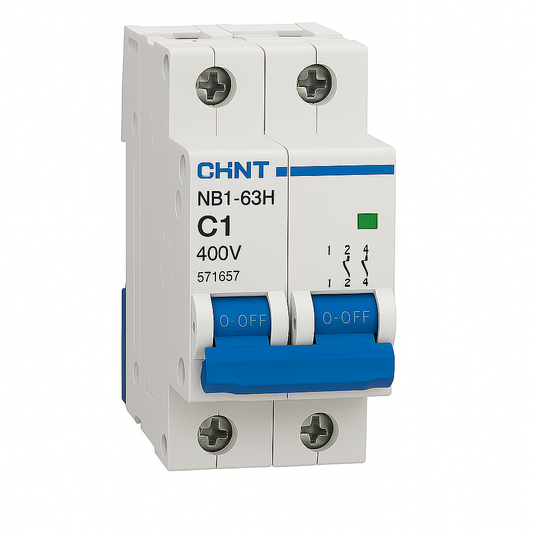 MCB 2 pole 1A type C 10kA