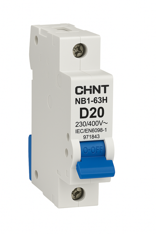 MCB 1 pole 20A type D 10kA