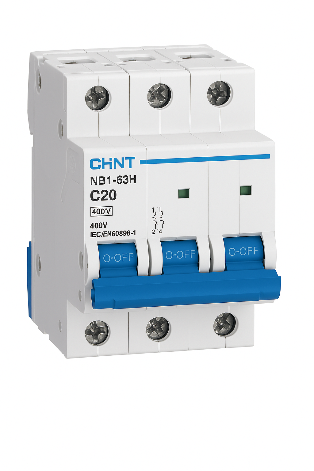 MCB 3 pole 20A type C 10kA