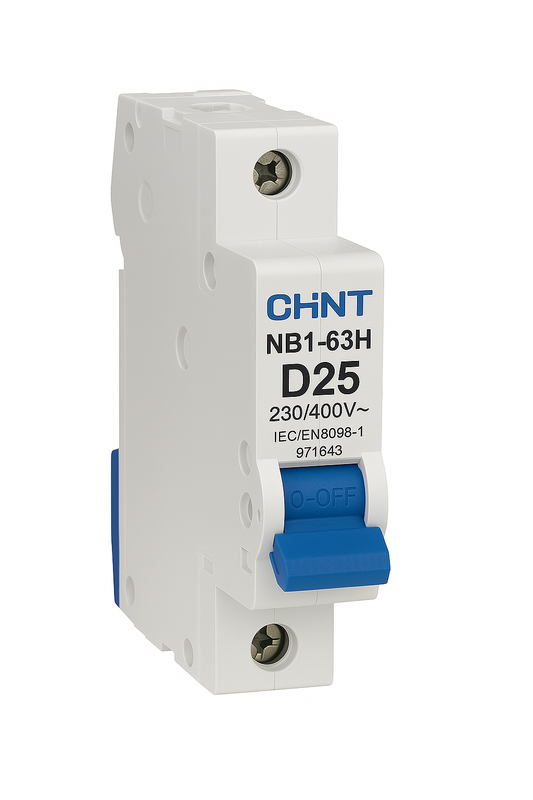 MCB 1 pole 25A type D 10kA