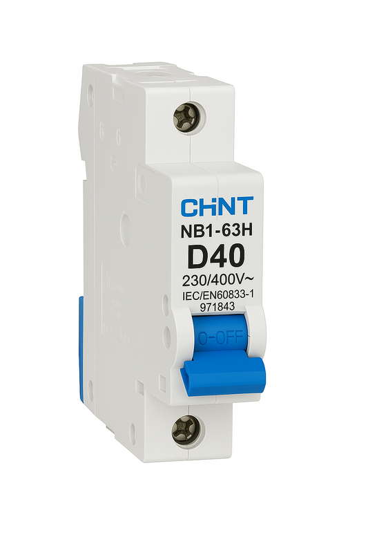 MCB 1 pole 40A type D 10kA