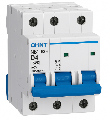 MCB 3 pole 4A type D 10kA