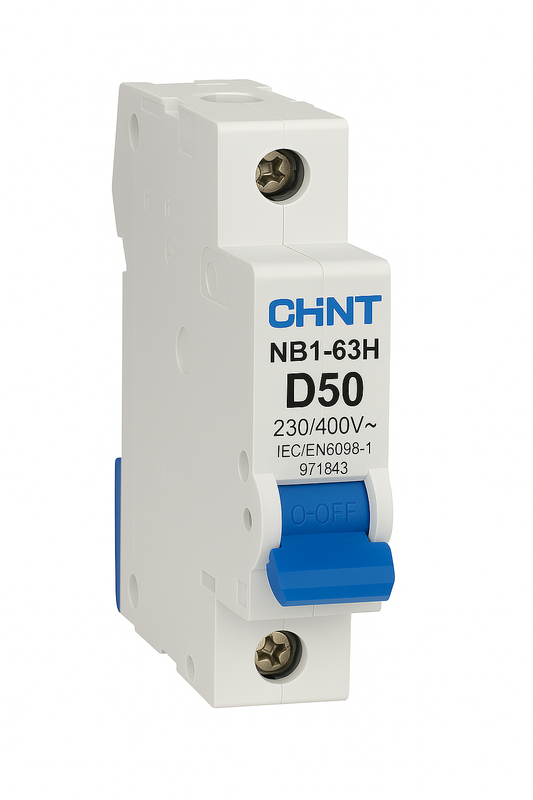 MCB 1 pole 50A type D 10kA