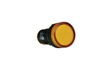 Yellow LED lamp 22mm 12V AC/DC