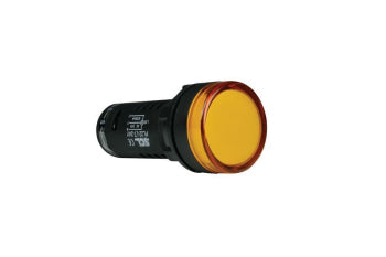 Yellow LED lamp 22mm 230V AC