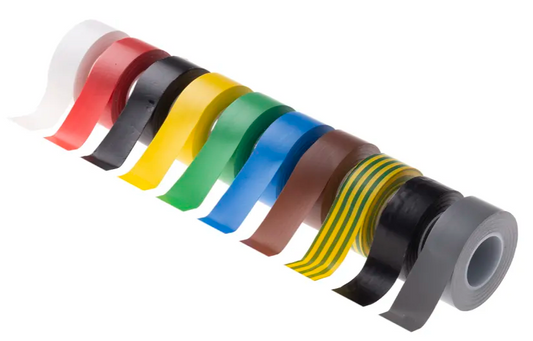 Insulation tape 19mm black/brown/blue/grey/earth