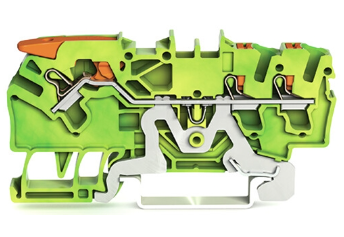 Terminal 2.5mm earth with lever and cage clamp(Wago) /50 per box