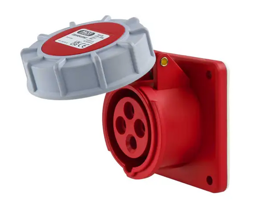 Panel Socket IP67 415V 32A 3P+N+E