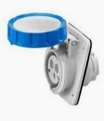 Panel socket IP67 230V 16A 2P+E