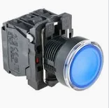 Illuminated pushbutton LED 110-230VAC Blue