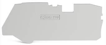Terminal 10mm end plate grey with lever and pushbutton (Wago) /25 per box