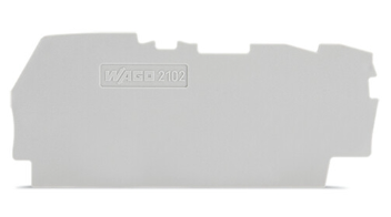 Terminal 2.5mm end plate grey 3-conductor with lever and pushbutton (Wago) /25 per box