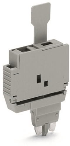 Terminal block fuse holder for 5x20mm fuse 2.5mm grey (Wago) /50 per box