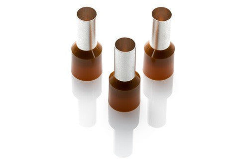 Cord ends 25mm brown