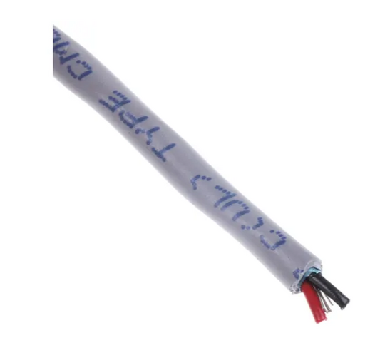 Screened twisted pair data cable 2 core, 0.23mm grey sheath