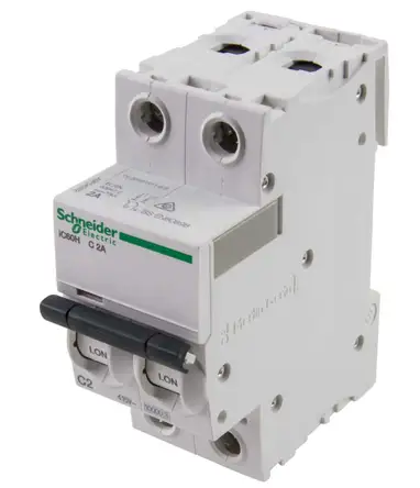MCB 2 pole 2A type C 10kA