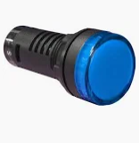 Blue LED lamp 22mm 12V AC/DC