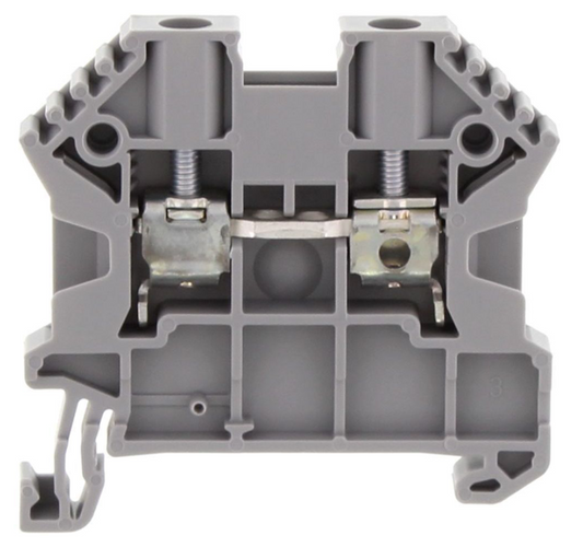 Contaclip push-in terminal grey 4mm double deck