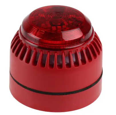 Combined beacon and sounder 9-30V DC red