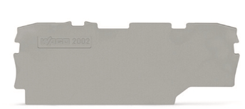 Terminal 2.5mm end plate grey 1mm (Wago) /100 per box