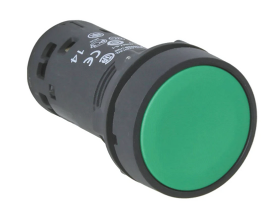 Green LED lamp 22mm 230V AC