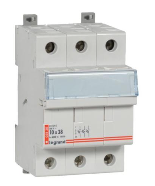 3-pole modular fuse holder 10x38