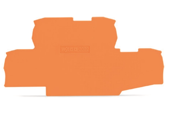 Terminal 2.5mm multi level double up end plate orange (Wago) /100 per box