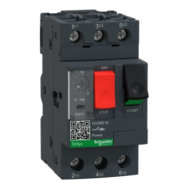 Schneider thermal-magnetic motor circuit breaker 9-14A